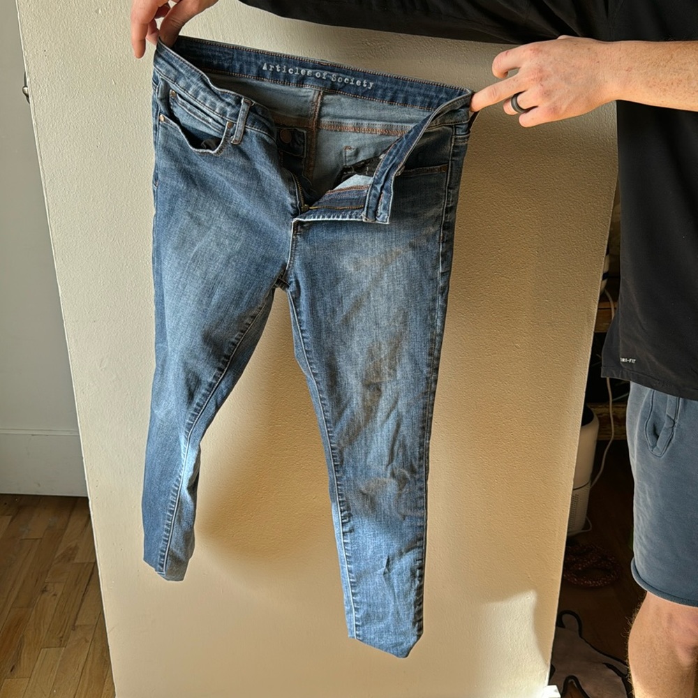 articles of society skinny jeans- ankle length